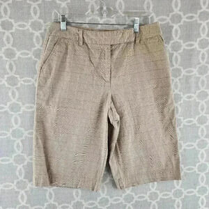 Vintage Talbots Stretch Plaid Bermuda Women's Shorts 10